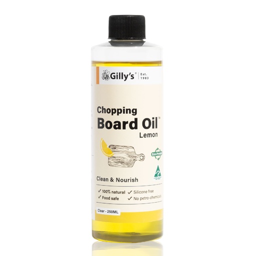 [GS-CBO250MLLEMON] Gilly’s Chopping Board Oil - 250ML Lemon