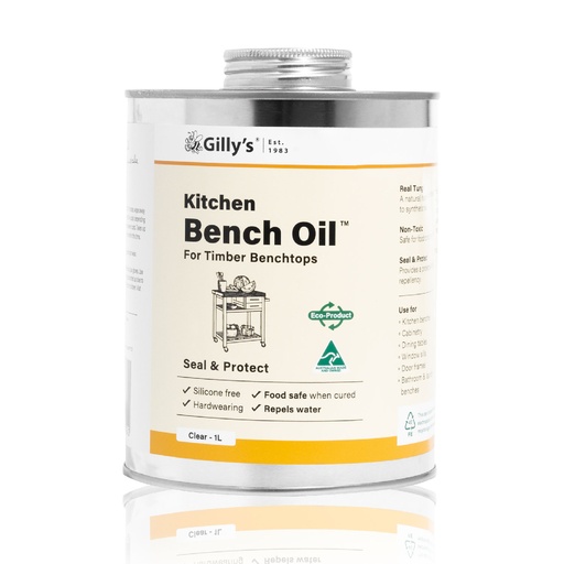 [GS-KBO1L] Gilly’s Kitchen Bench Oil - 1L Clear